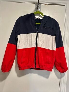 Brandy Melville Sz:OS Colorblock red/white/ blue windbreaker lightweight jacket.